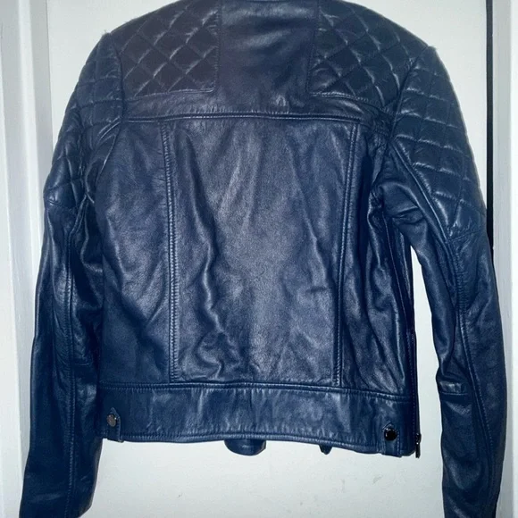 Tommy Hilfiger leather moto jacket- S - Picture 2 of 4